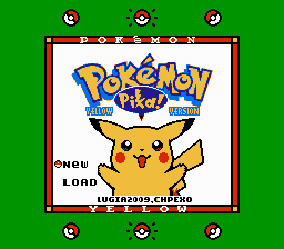 Pokemon Yellow - NES (English beta 1-01-13) Title Screen